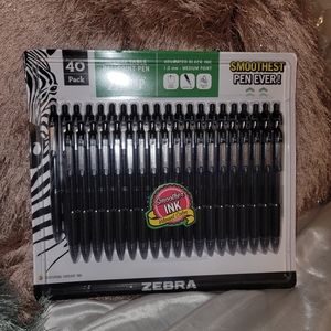 Zebra Retractable Ballpoint Pen 40 Pack